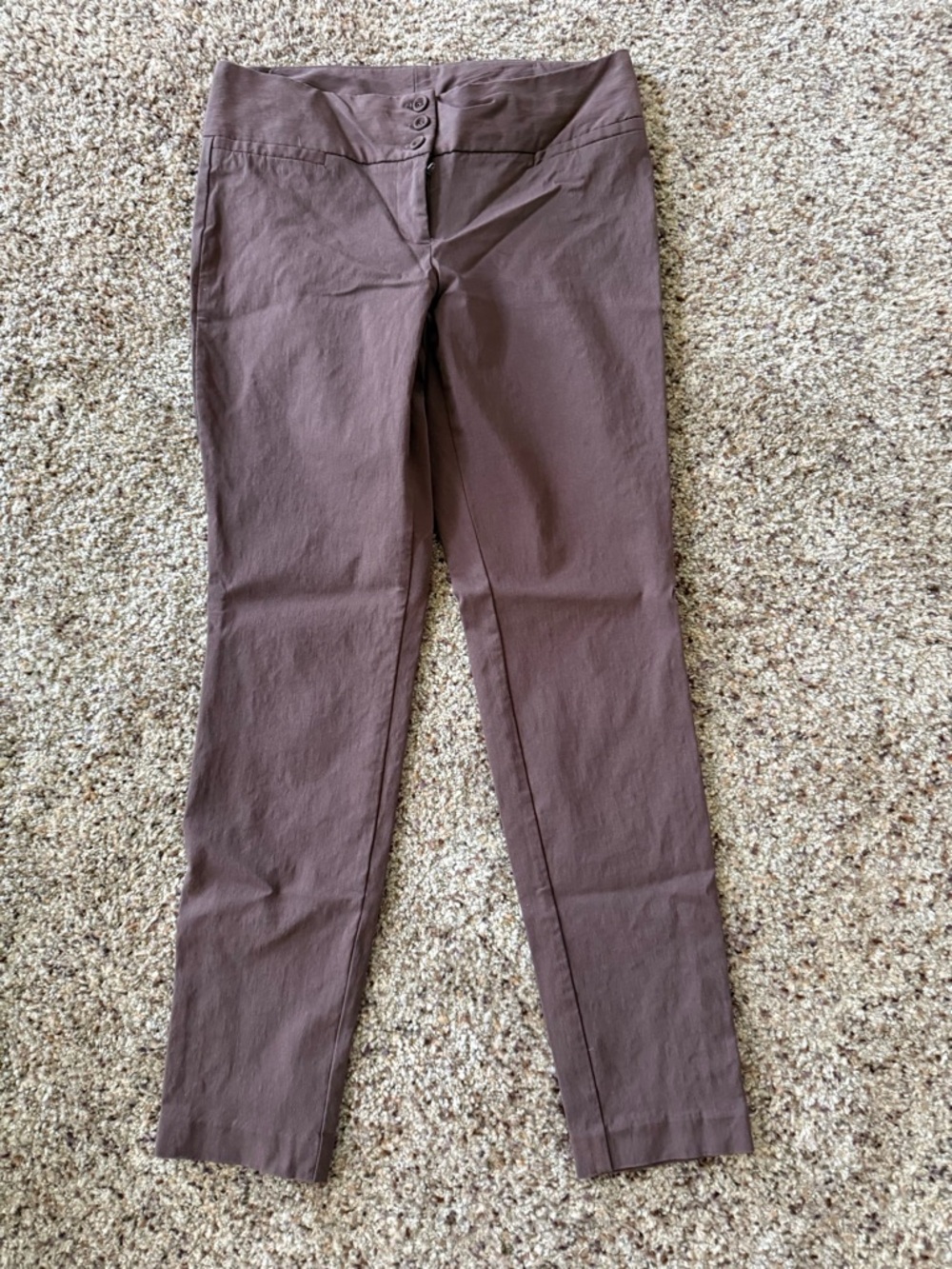 Women's Slim Stretch Pants in Brown